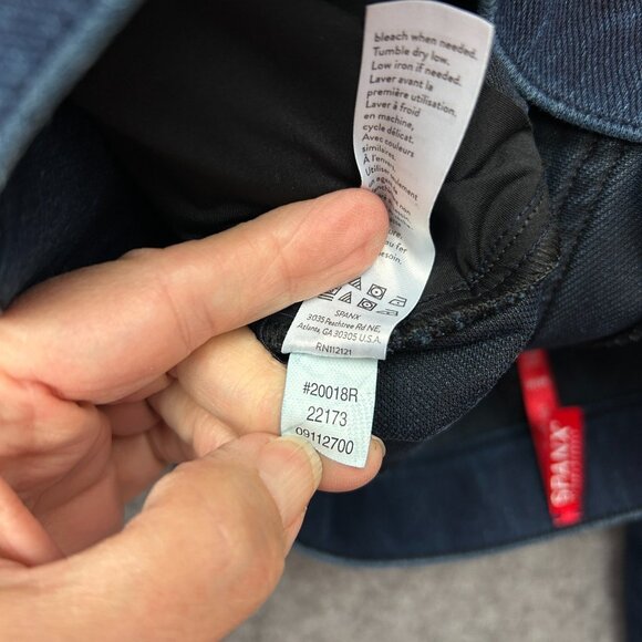 Spanx Pull On Jean-ish Ankle Leggings Jeans Women's Size Medium Medium Wash - Picture 8 of 13